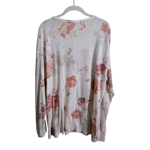 Free People We The Free Arielle Soft Oversized Watercolor Jersey Size L - Picture 3 of 7